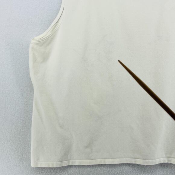 EILEEN FISHER Tank Top 2X Plus Organic Cotton Stretch Jersey Off White USA - Picture 10 of 14